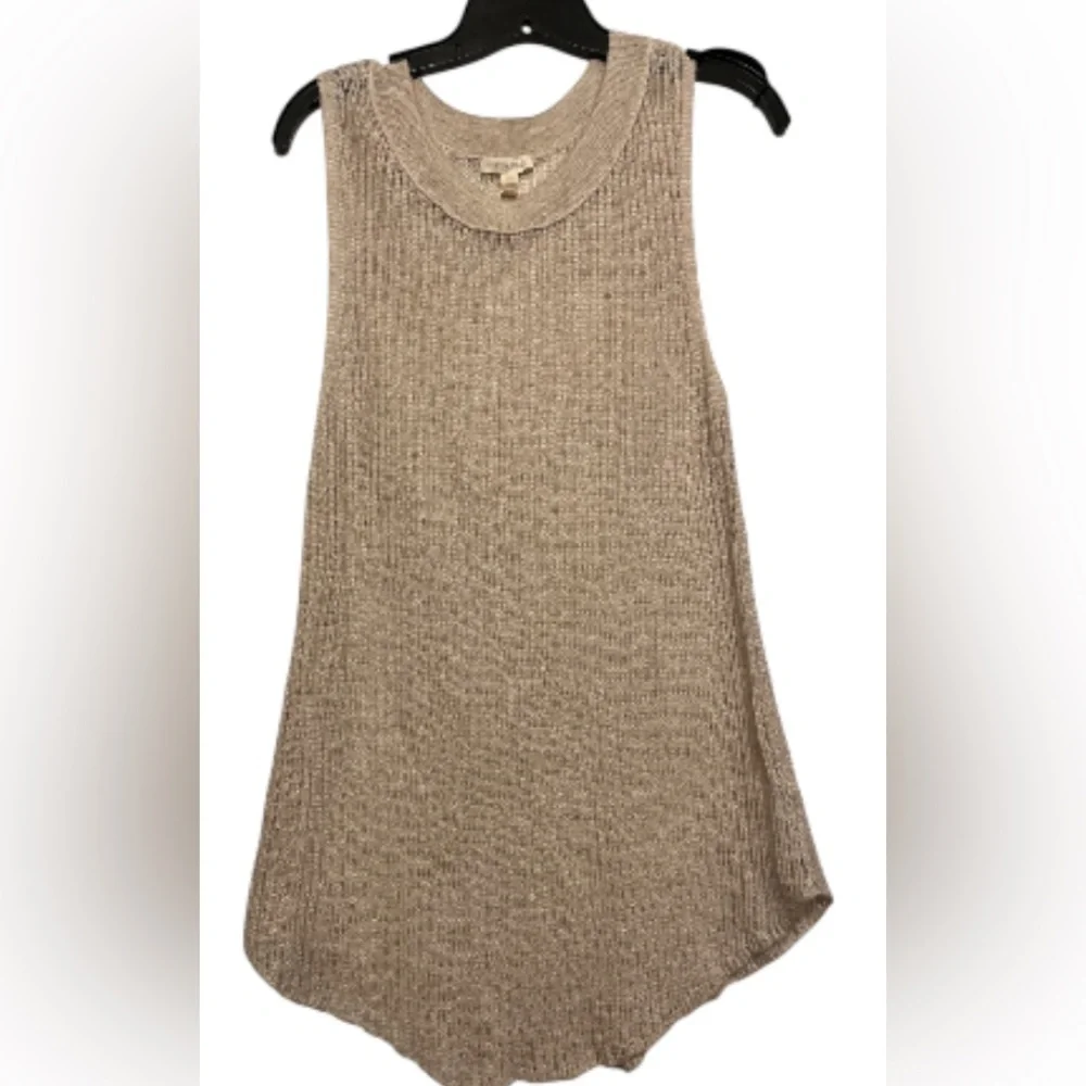 EILEEN FISHER Knit Tank Top In Oatmeal Colorway Medium - Picture 1 of 11